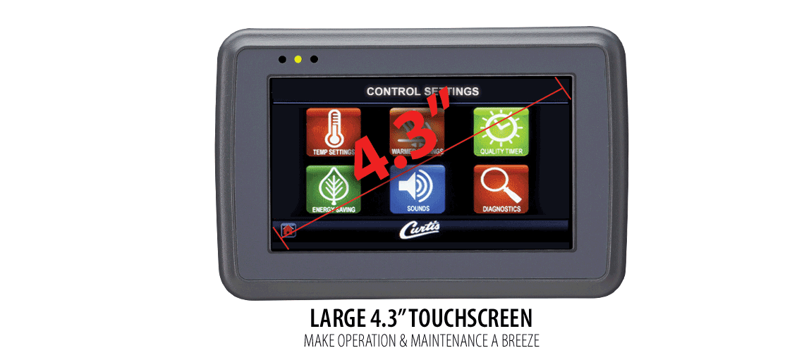 Large touchscreen makes operation and maintenance a breeze