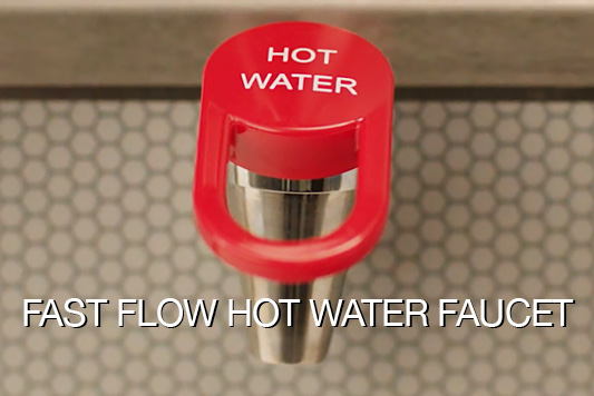 fast flow hot water faucet