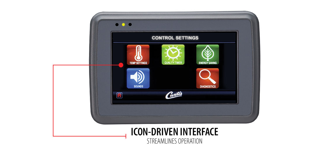 icon-driven interface streamlines operation